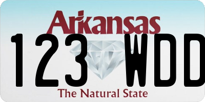 AR license plate 123WDD