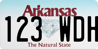 AR license plate 123WDH