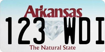 AR license plate 123WDI
