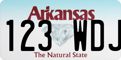 AR license plate 123WDJ