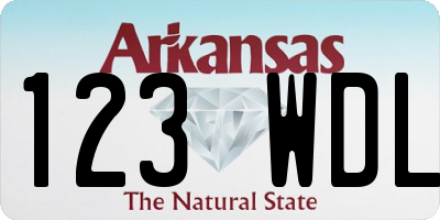 AR license plate 123WDL