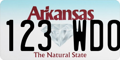 AR license plate 123WDO