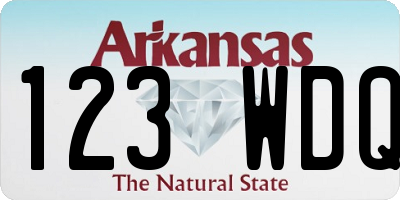 AR license plate 123WDQ