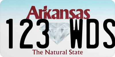 AR license plate 123WDS