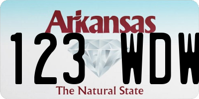 AR license plate 123WDW