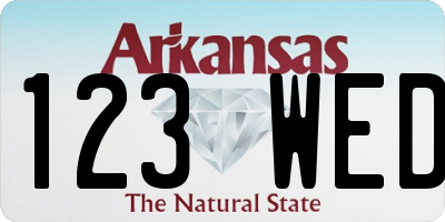 AR license plate 123WED