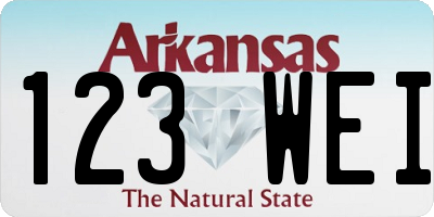 AR license plate 123WEI
