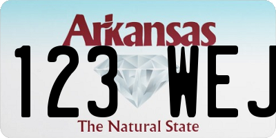 AR license plate 123WEJ
