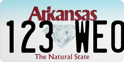 AR license plate 123WEO