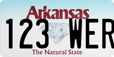 AR license plate 123WER