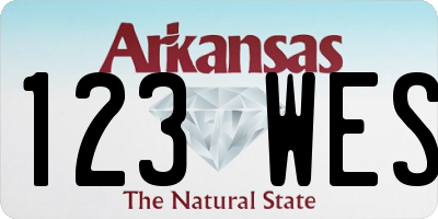 AR license plate 123WES