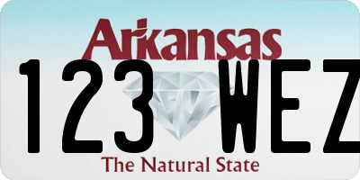 AR license plate 123WEZ