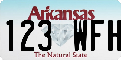 AR license plate 123WFH