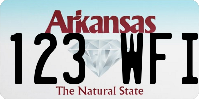 AR license plate 123WFI