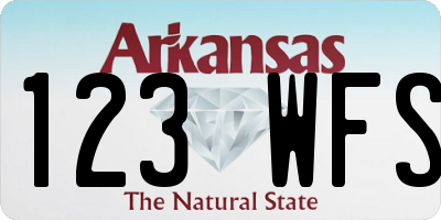 AR license plate 123WFS