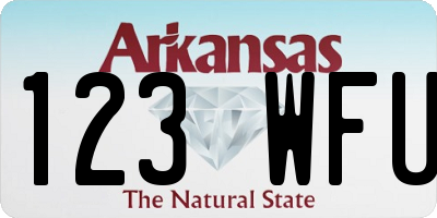AR license plate 123WFU