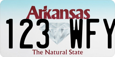 AR license plate 123WFY