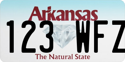 AR license plate 123WFZ