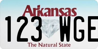 AR license plate 123WGE