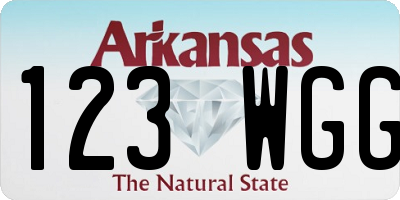 AR license plate 123WGG