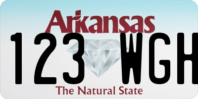 AR license plate 123WGH