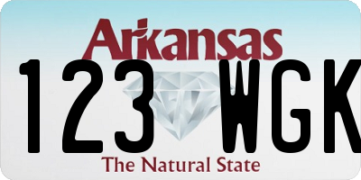 AR license plate 123WGK