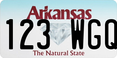 AR license plate 123WGQ