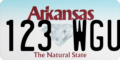 AR license plate 123WGU