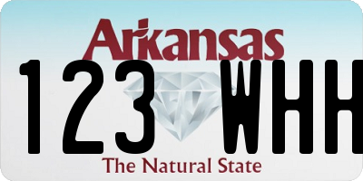 AR license plate 123WHH