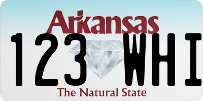 AR license plate 123WHI