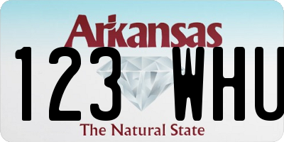 AR license plate 123WHU