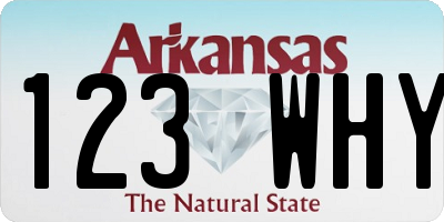 AR license plate 123WHY