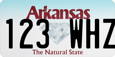AR license plate 123WHZ