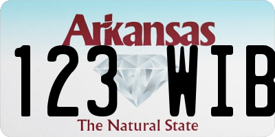 AR license plate 123WIB