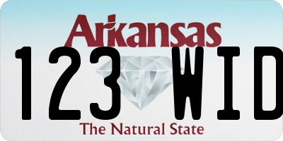 AR license plate 123WID