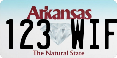 AR license plate 123WIF