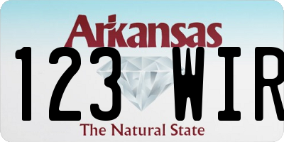 AR license plate 123WIR