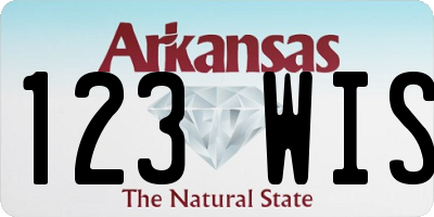 AR license plate 123WIS