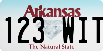 AR license plate 123WIT