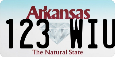 AR license plate 123WIU