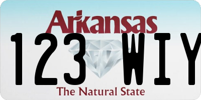 AR license plate 123WIY