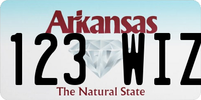 AR license plate 123WIZ