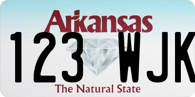 AR license plate 123WJK