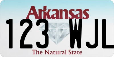 AR license plate 123WJL