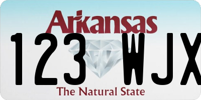 AR license plate 123WJX
