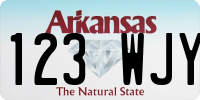 AR license plate 123WJY