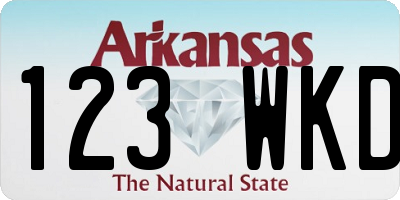 AR license plate 123WKD