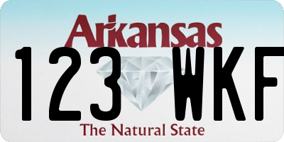 AR license plate 123WKF