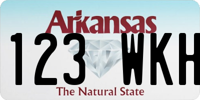 AR license plate 123WKH