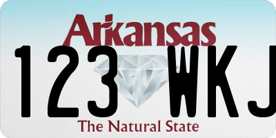 AR license plate 123WKJ